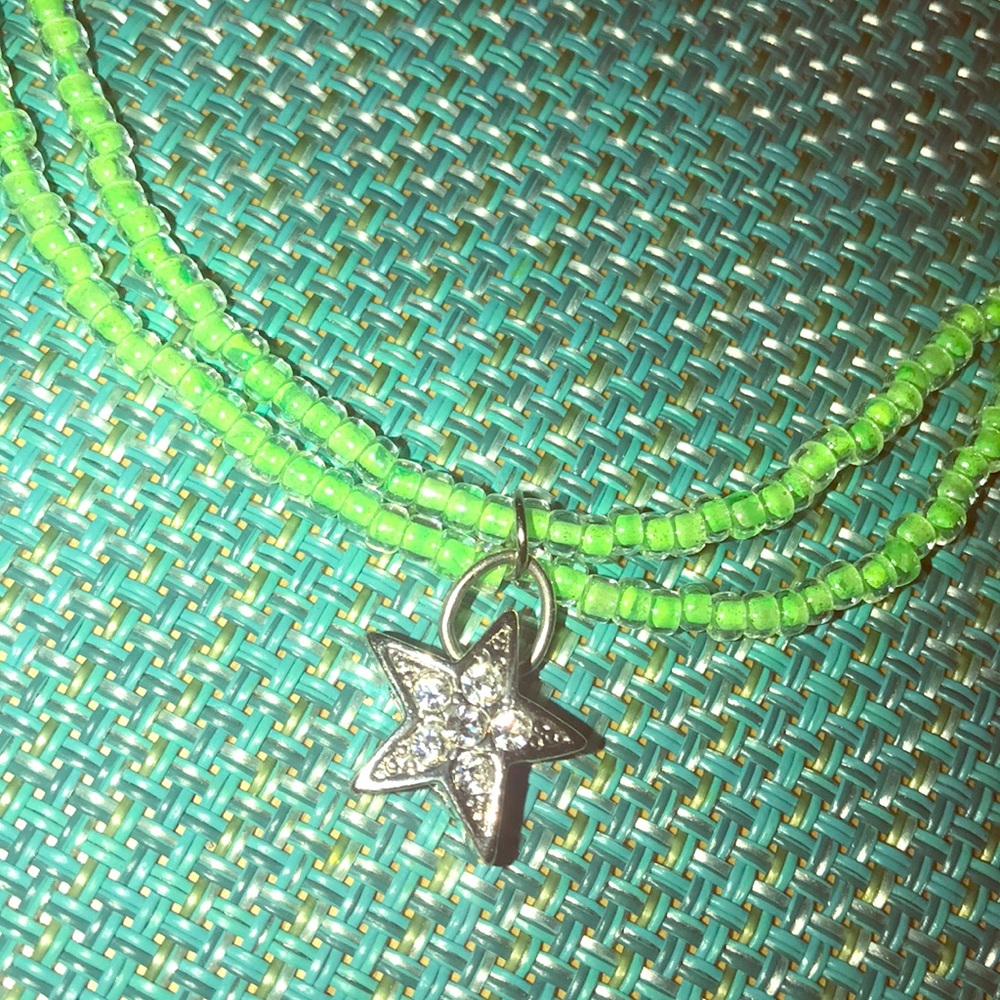 New - Handmade Two Strand Beaded Necklace